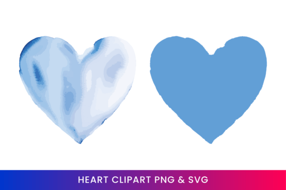 Download Blue Watercolor Heart Clipart 18 - Blue watercolor heart Collection