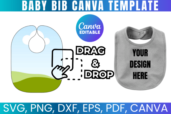 Download Baby Bib Template, Easy Drag and Drop - Premium Resources