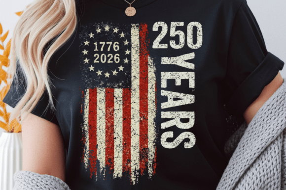 Download 250 Years America Vintage Flag Design - Premium Resources