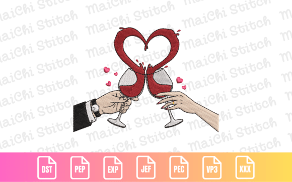 Download Romantic Wine Toast Heart Splash - Heart splash Collection