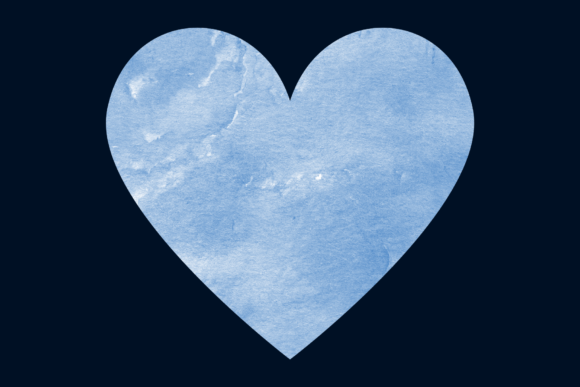 Download Blue Watercolor Heart - Blue watercolor heart Collection