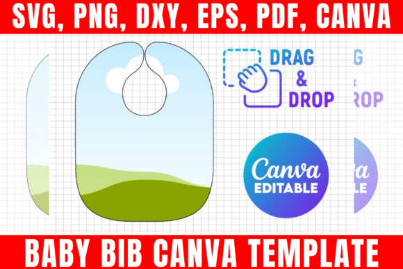Download Baby Bib Template, Easy Drag and Drop - Premium Resources